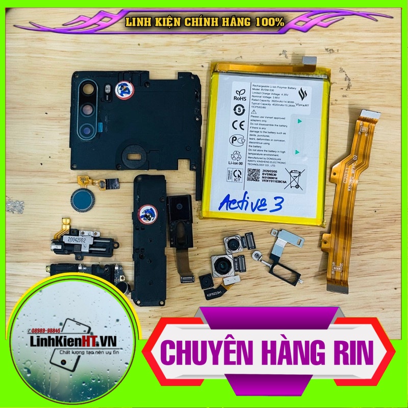 Linh Kiện Vsmart Active 3 / Camera trước sau,main sạc,cáp nối main,loa ngoài,motor trượt,vân tay,pin rin,nẹp đậy main
