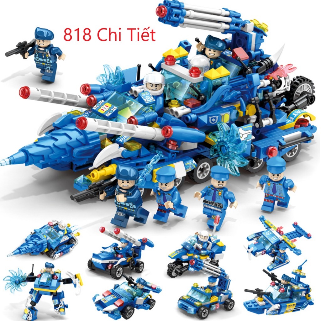 ♙ bộ đồ chơi xếp hình lắp ghép lego xe swat lego oto lego robot lego tàu chiến lego máy bay