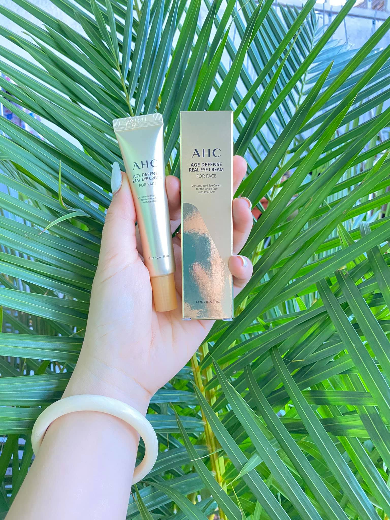 Kem Mắt Chống Lão Hóa Cho Toàn Mặt Và mắt AHC Age Defense Real Eye Cream For Face - Kem mắt Ahc Xanh - Kem mắt Ahc vàng