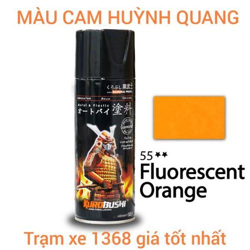Sơn samurai sơn xịt màu cam huỳnh quang 55