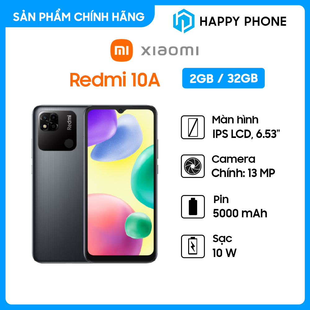 Điện thoại xiaomi redmi 10a - hàng chính hãng, mới 100% | bảo hành 18 tháng