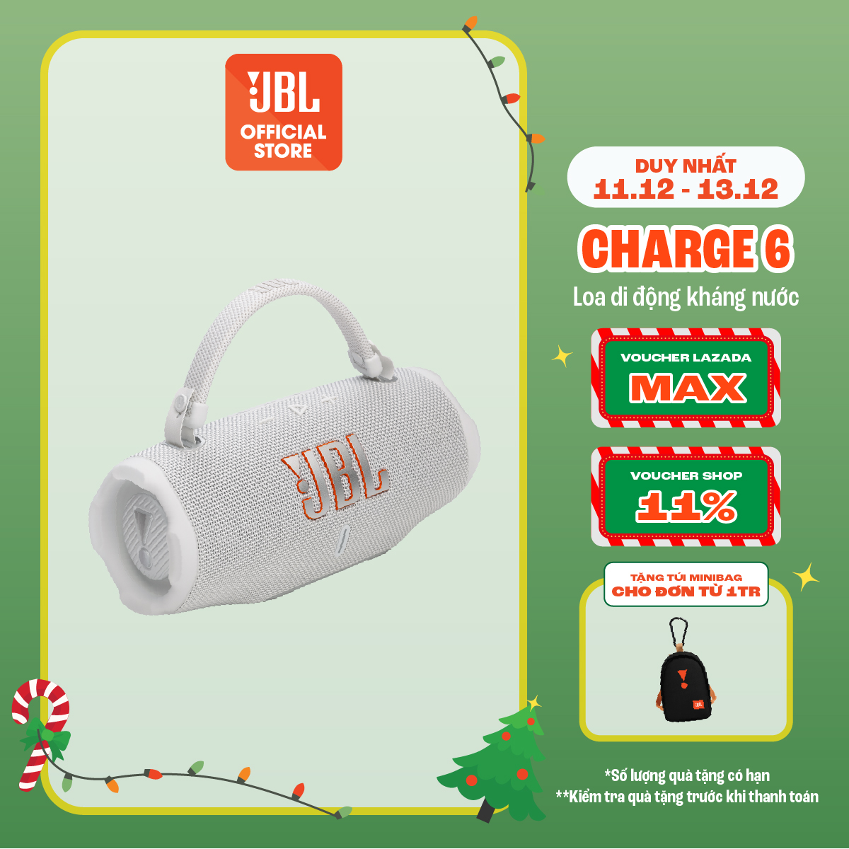 Loa Bluetooth JBL Charge 6 - Hàng Chính Hãng