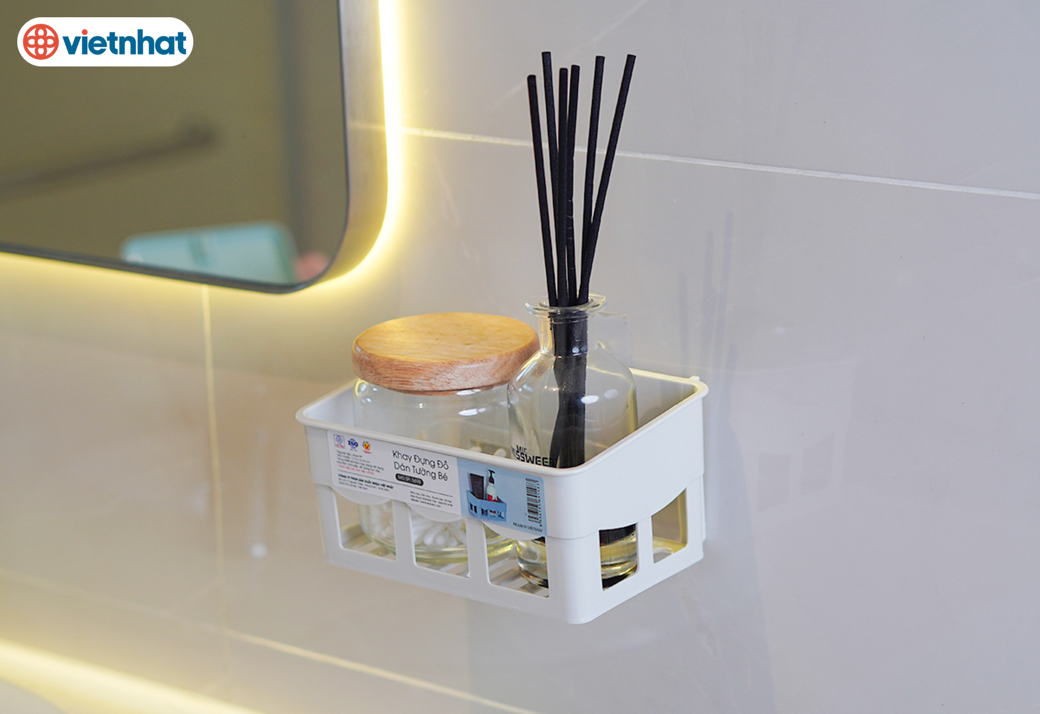 Khay đựng đồ dán tường đa năng 5698 5699 Việt Nhật Plastic