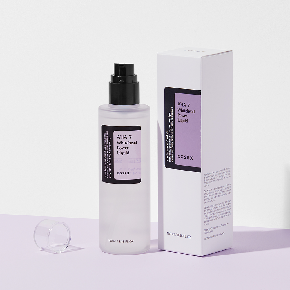 Tẩy tế bào chết hóa học Cosrx AHA 7 Whitehead Power Liquid 100ml - Bebeau Skin Shop