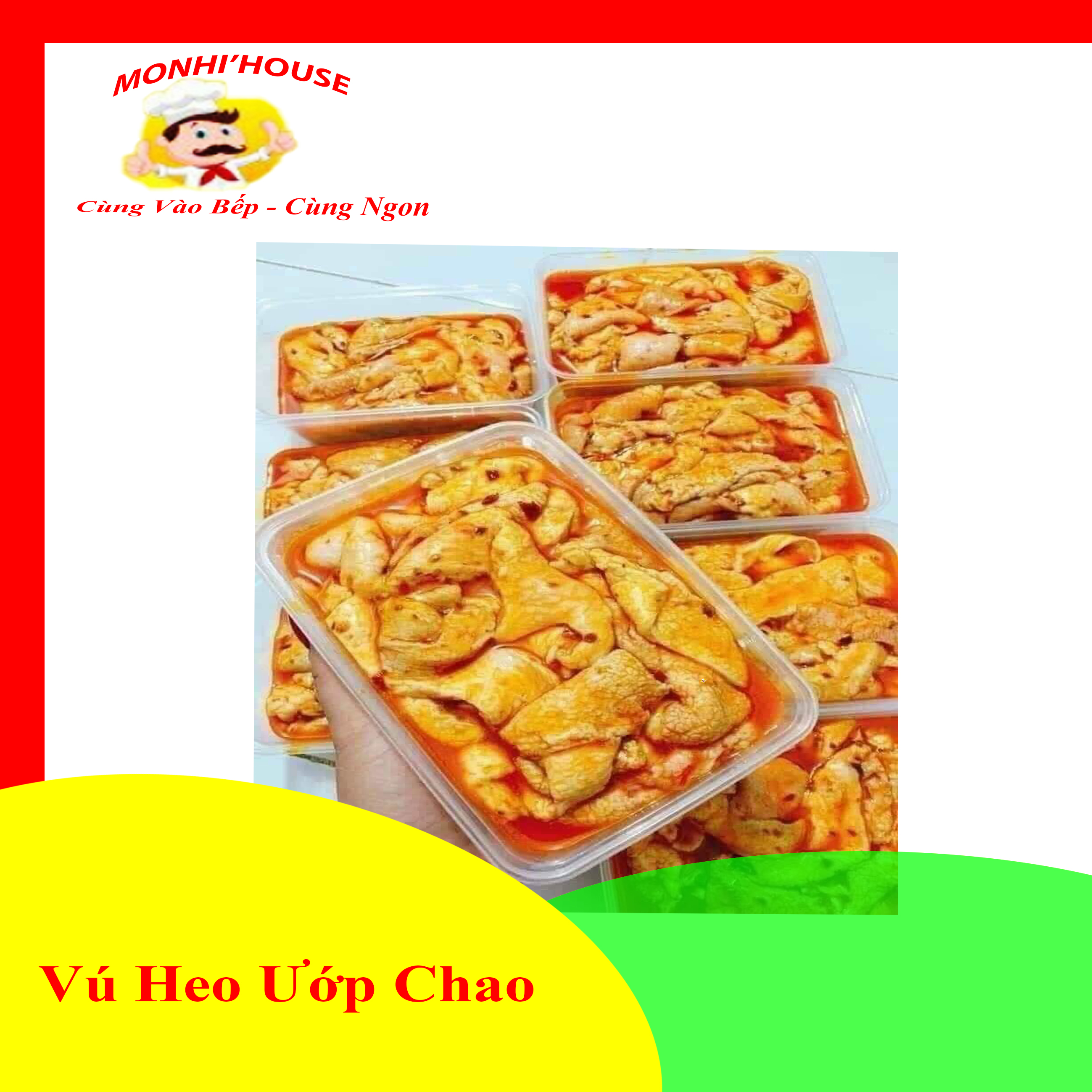 1kg vú heo ướp chao vừa ăn, đóng hộp / hộp 500g