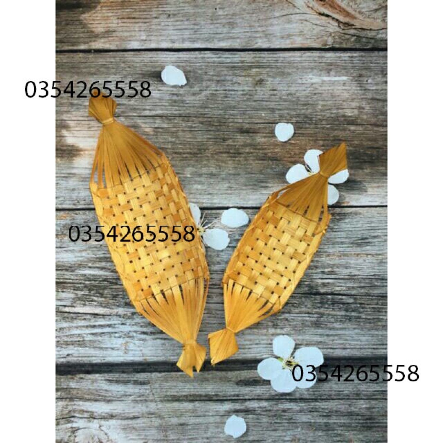 Đĩa tre hình thuyền trang trí decor