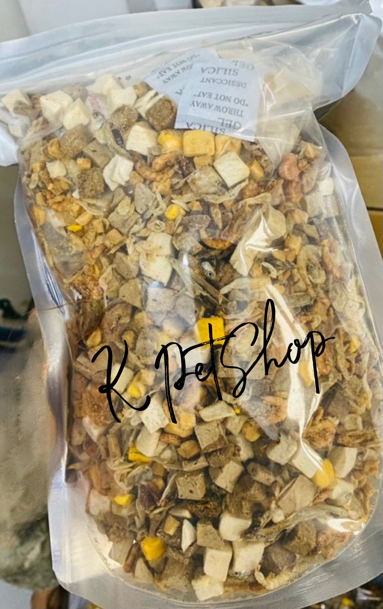 Thức ăn gà thịt hải sản hỗn hợp sấy khô dành cho chó mèo hamster sóc