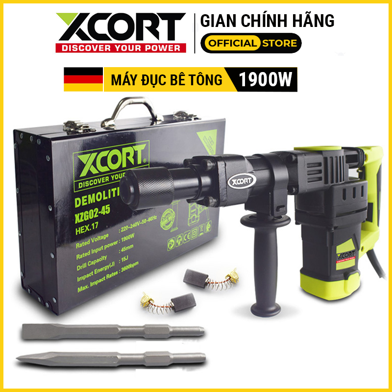 Máy đục bê tông-máy đục bê tông 1900w xcort chính hãng