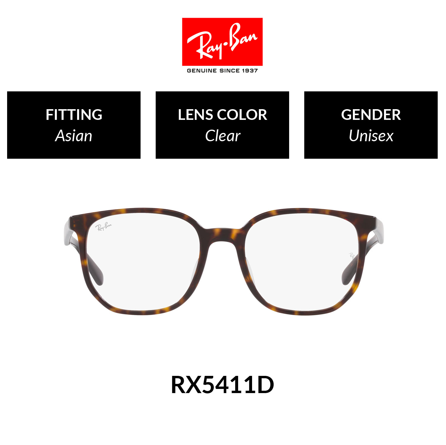 Mắt kính ray-ban vista rx5411d 2012 size 54