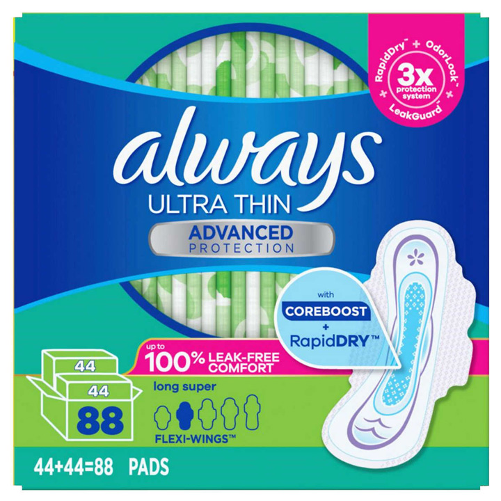 Băng vệ sinh Always Ultra Thin Advanced Long Super hộp 88 miếng