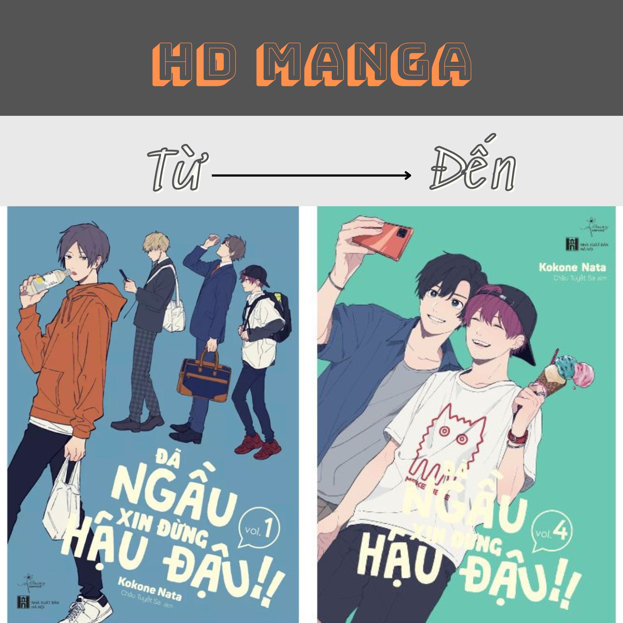 Truyện tranh - đã ngầu xin đừng hậu đậu!! - tập 1 2 3 4 - quà tặng kèm