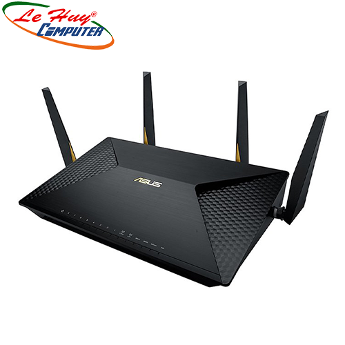 Router wifi 4 ăng-ten băng tần kép chuẩn asus brt-ac828 ac-2600 - hàng chính hãng