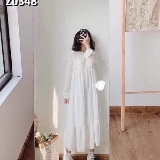 [Siêu xinh] VÁY VOAN TẦNG BÁNH BÈO VINTAGE CHỤP ẢNH SỐNG ẢO/ VÁY DÁNG DÀI 2 LỚP