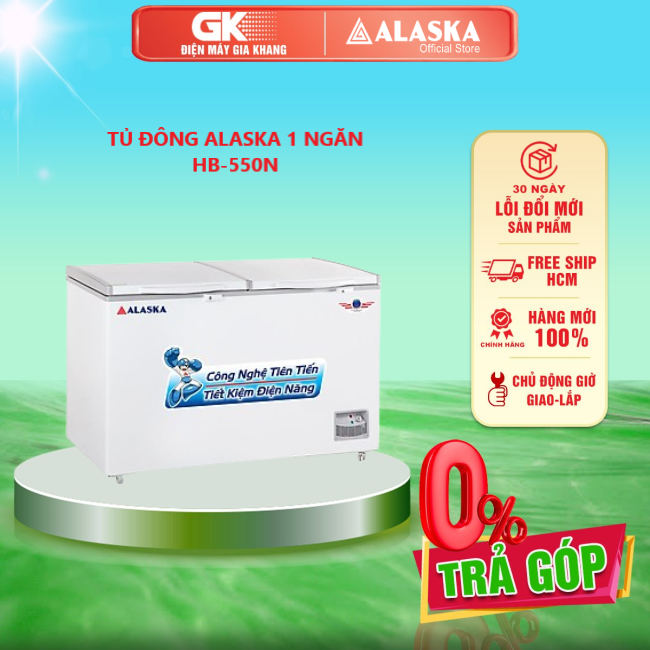 Hb 550n tủ đông alaska 1 ngăn hb-550n - giao toàn quốc - freeship hcm