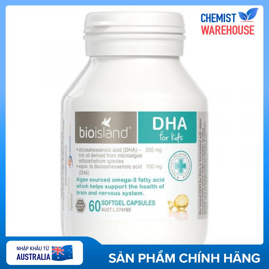 Dầu cá Bio Island DHA for Kids giúp bé thông minh hơn 60v - Chemistware