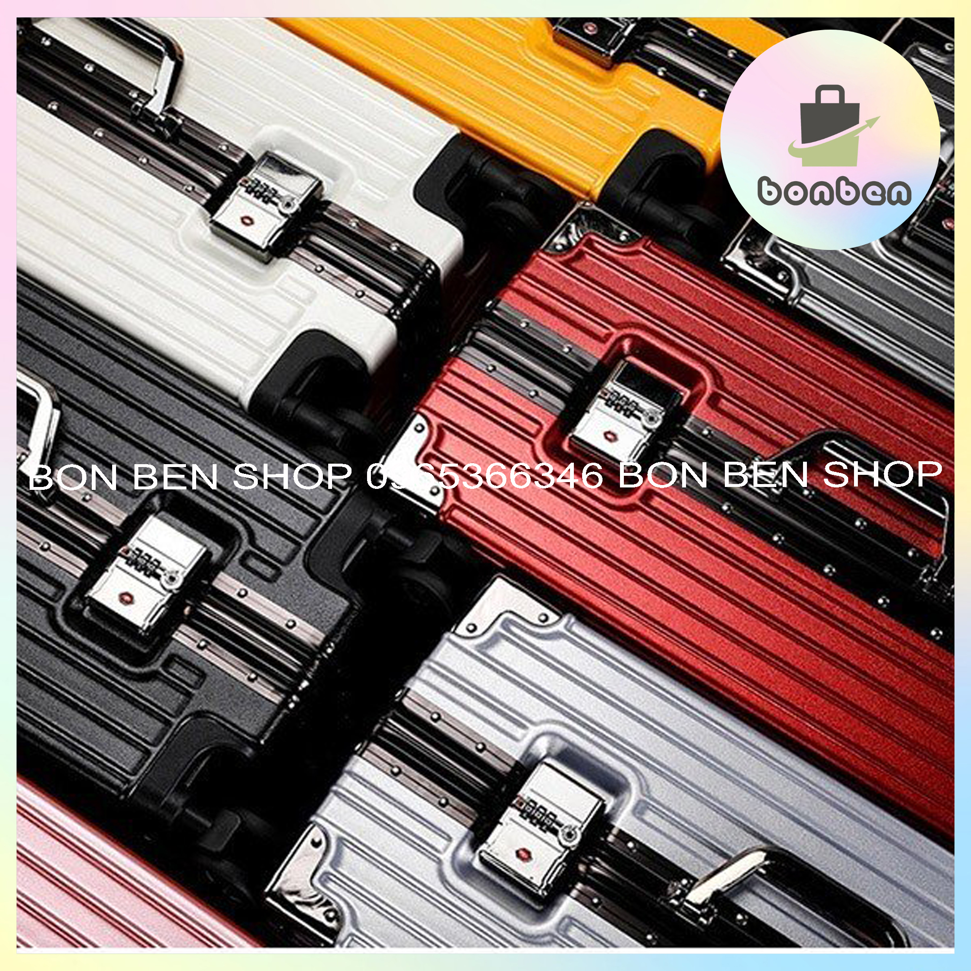 SIÊU SALE Vali Khung nhôm khóa sập chống trộm size 20 inch xách tay lên máy bay