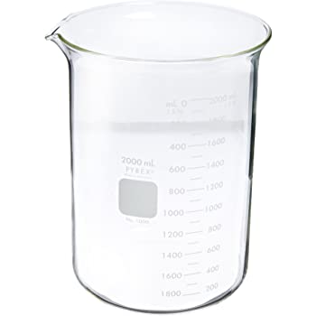 Cốc chia vạch có mỏ 2000ml- Cốc đốt thấp thành - Cốc đong - Cốc chịu nhiệt (Thủy tinh borosilicat)