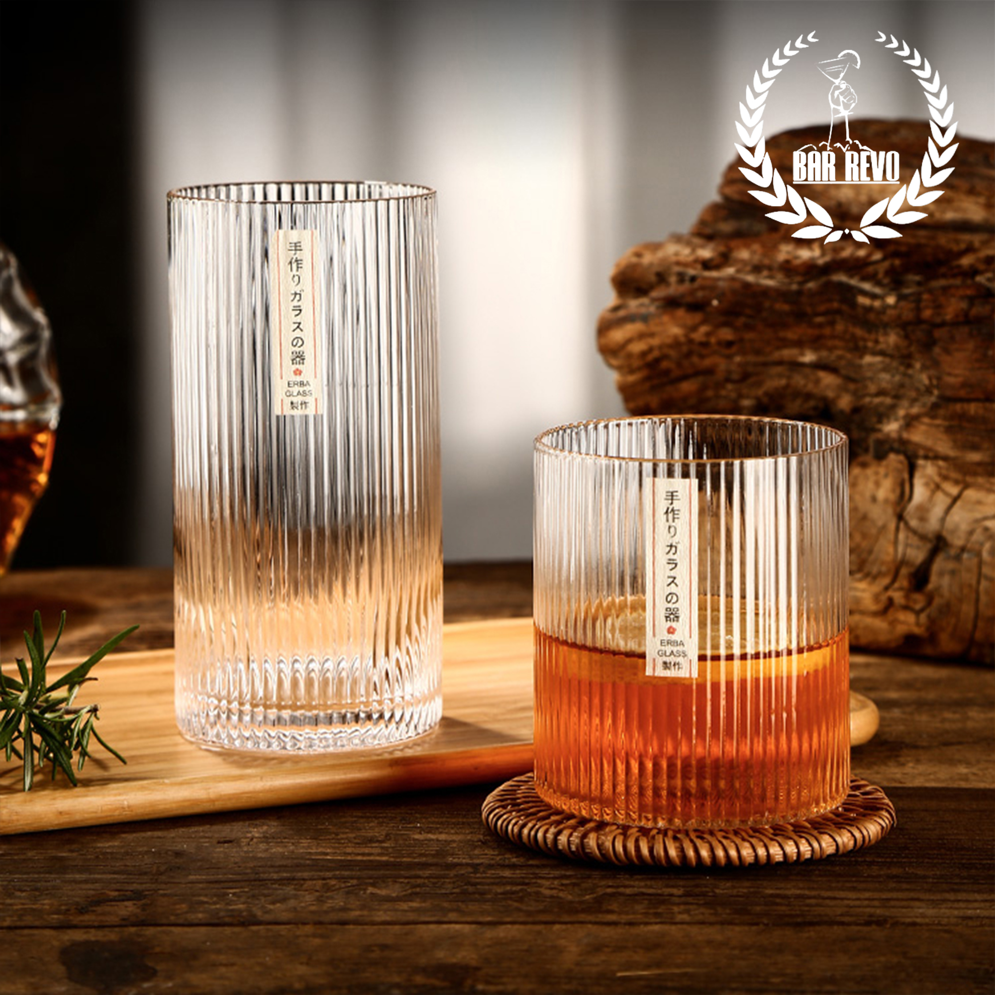 [Ly Cocktail] Ly Cocktail Sọc Siêu Mỏng Style Nhật Bản - Ly Cocktail Thủy Tinh