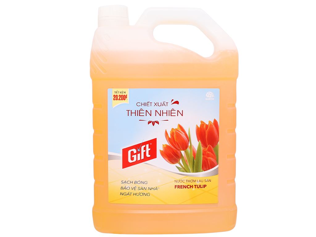 Nước lau sàn Gift hương tulip can 3.8kg