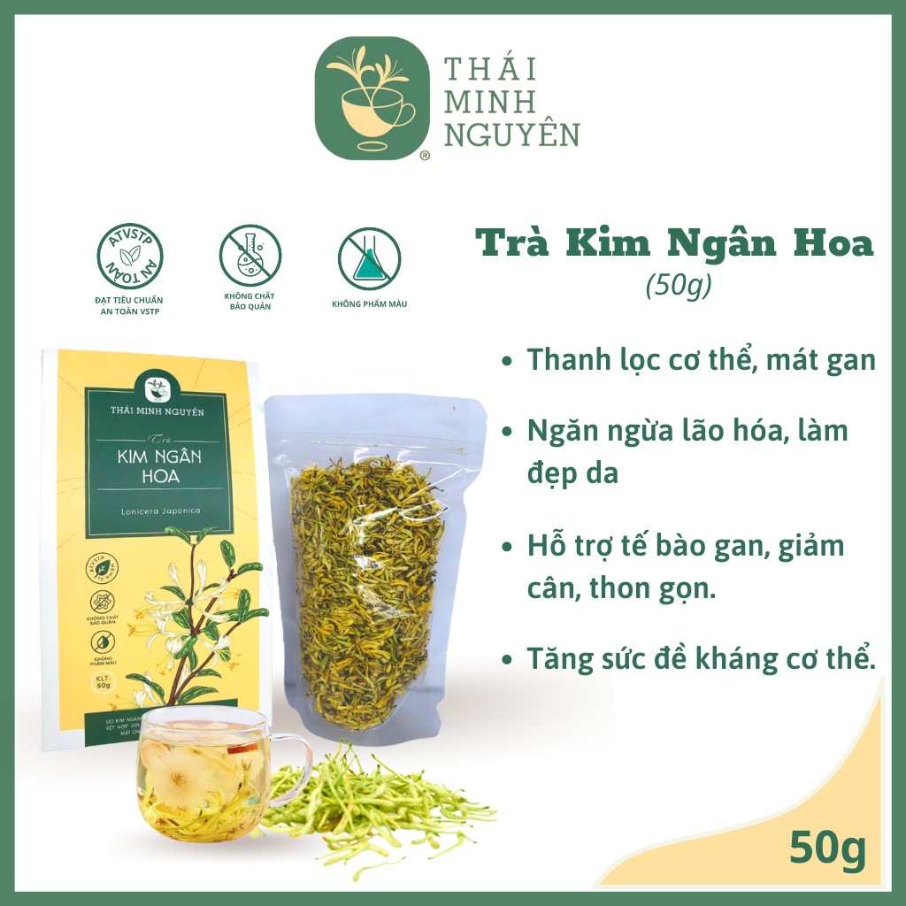 Kim ngân hoa, trà thảo mộc công ty Thái Minh Nguyên 50g