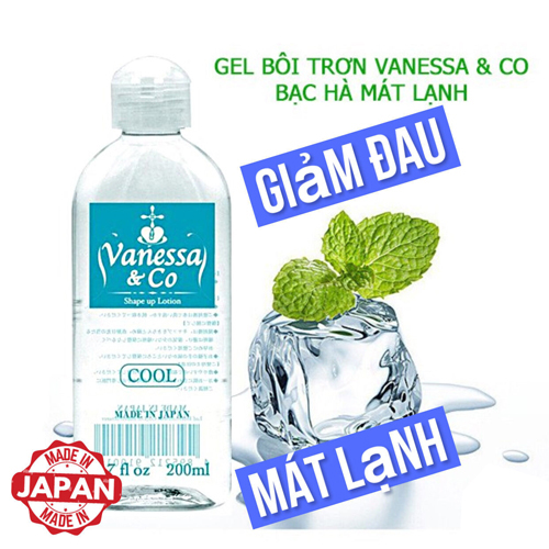 [ Chính Hãng ] Gel Bôi Trơn Bạc Hà Mát Lạnh Vaneesa & Co 200ml - Nhập khẩu Nhật Bản