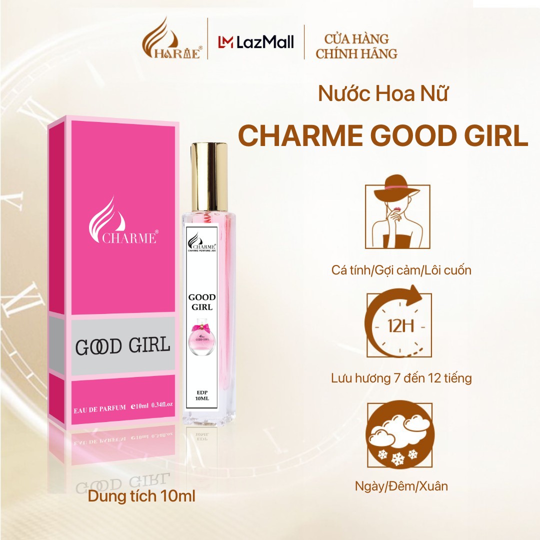 Nước Hoa Nữ CHARME GOOD GIRL 10ml Lưu Hương Lâu Nổi Bật, Lôi Cuốn_Nước Hoa Chính Hãng
