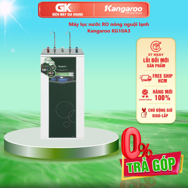 Máy lọc nước ro nóng nguội lạnh kangaroo kg10a3 10 lõi - giao toàn quốc - freeship hcm