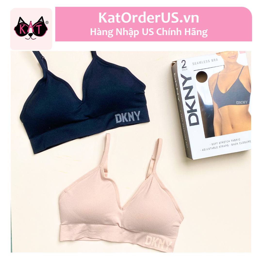 Set 2 áo bra dkny ladies' seamless bralette, 2-pack