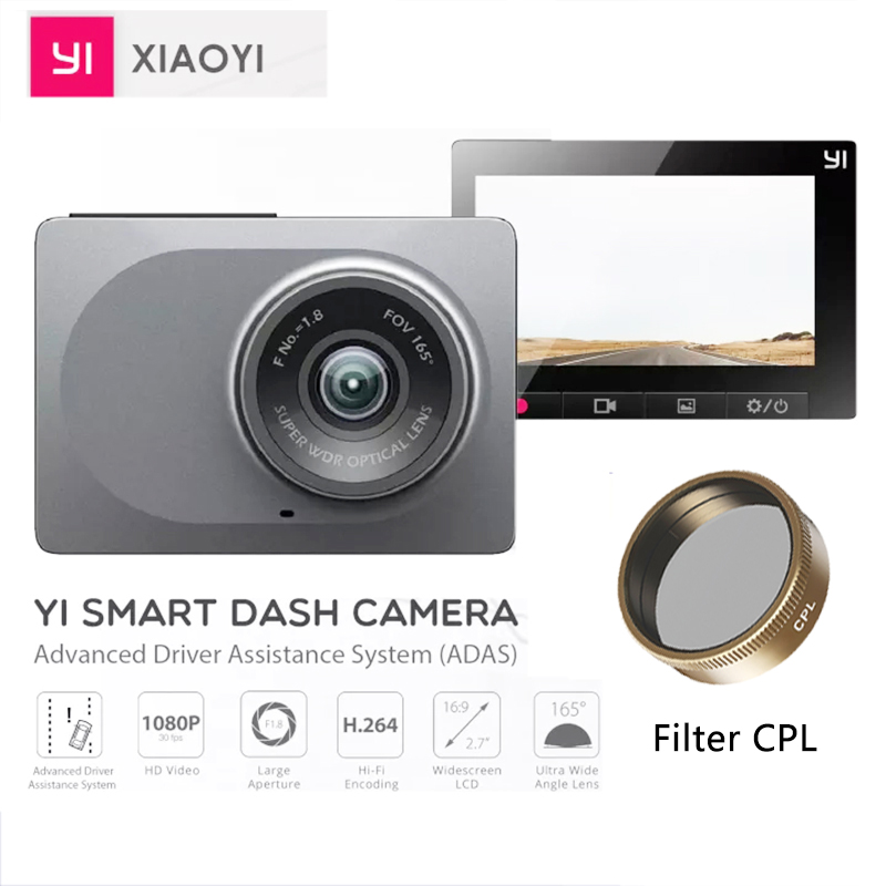 original xiaomi YI Smart Dash Cam For Car ADAS 2.7 Screen Full HD 1080P