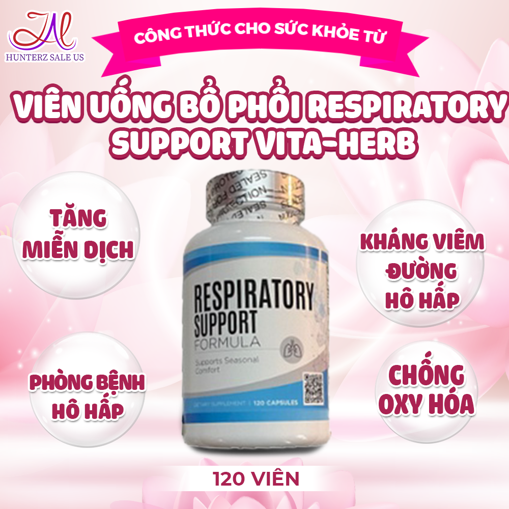Viên uống bổ phổi respiratory support vita-herb 120 viên