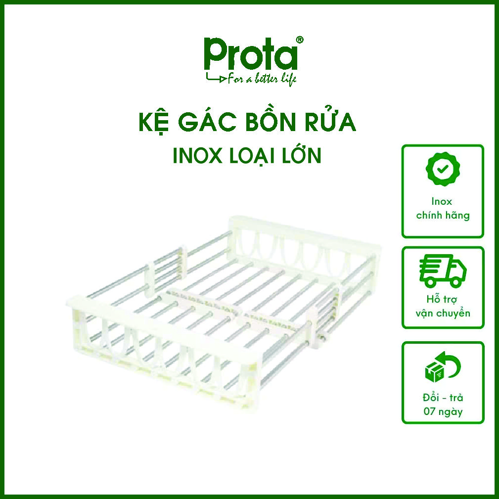Kệ gác bồn rửa Prota inox loại lớn, dày, bền, chịu được tải trọng lớn – Bảo hành 12 tháng – Cam kết 1 đổi 1