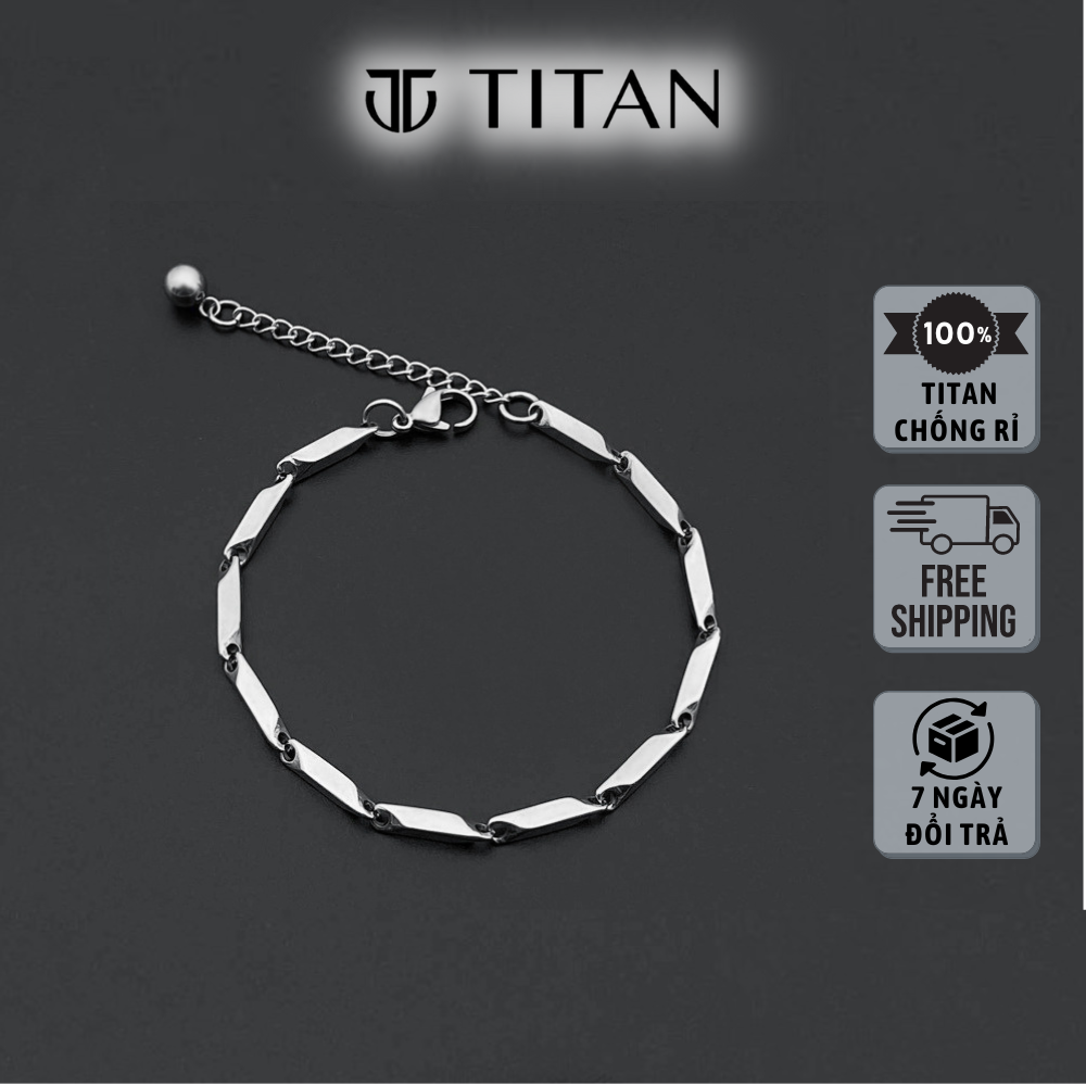 Vòng tay nam nữ sợi thanh mảnh, lắc tay titan cặp đôi đeo rất phù hợp, vòng tay Titan Shop bạc nam nữ chất liệu không gỉ
