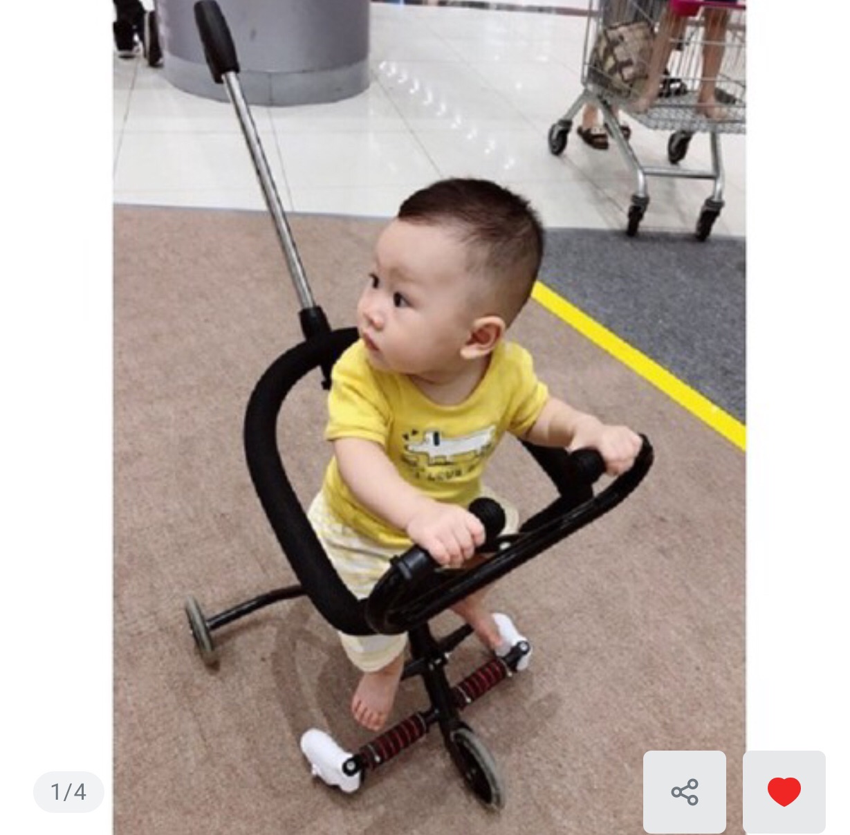 Xe đẩy siêu thị 5 bánh cho bé