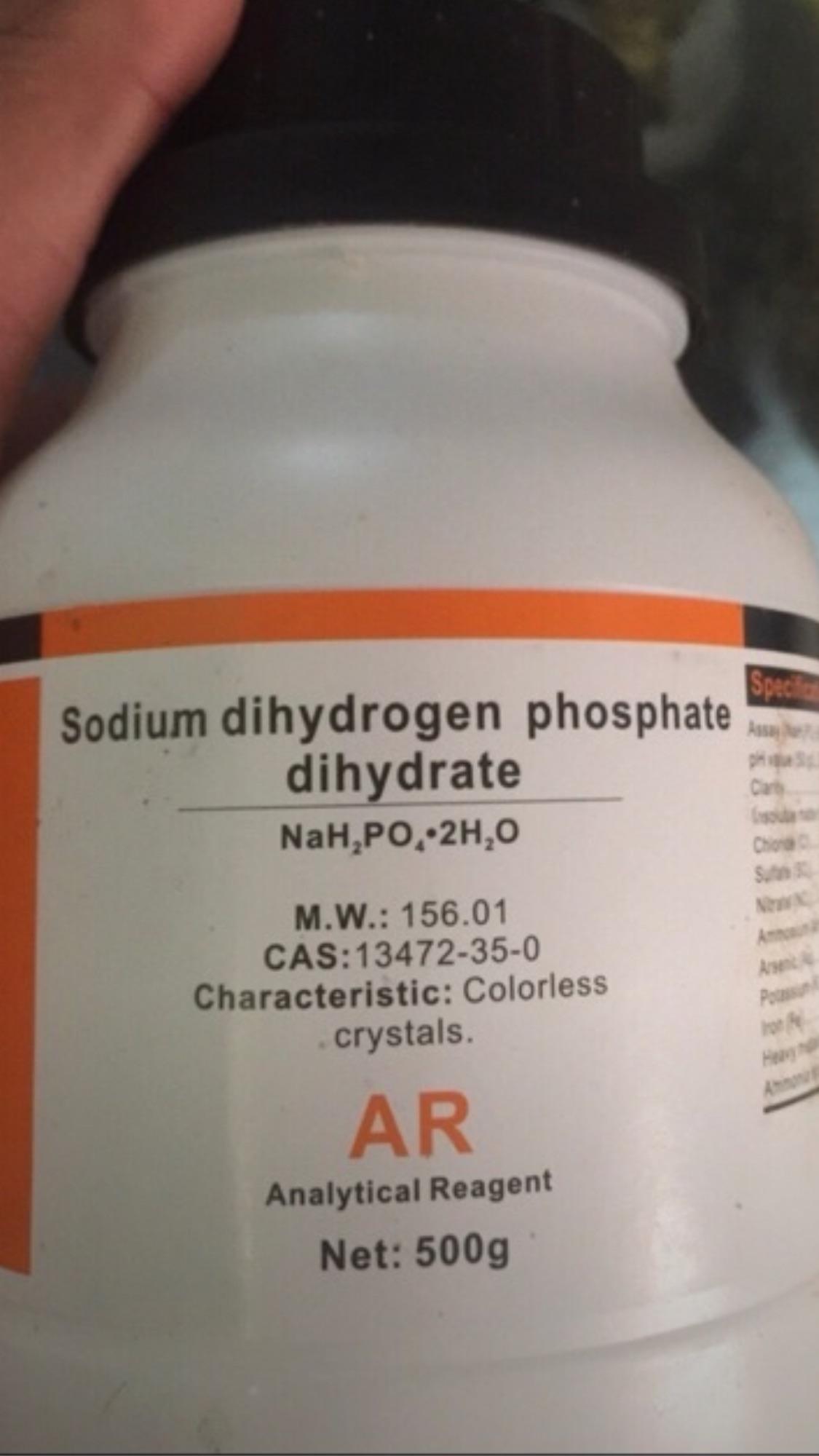Sodium phosphate monobasic dihydrate cas 13472-35-0 nah2po4.2h2o xilong lọ 500g