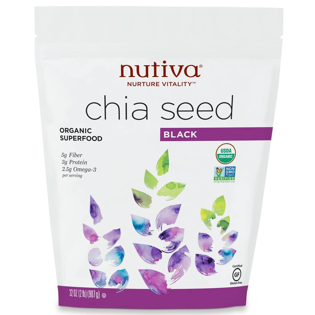 [HÀNG MỸ CHÍNH HÃNG] Hạt Chia Nutiva Organic Chia Seed Của Mỹ (970gr)