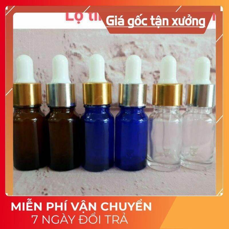 Lọ chiết tinh dầu dày 5ml đựng mỹ phẩm khoen vàng