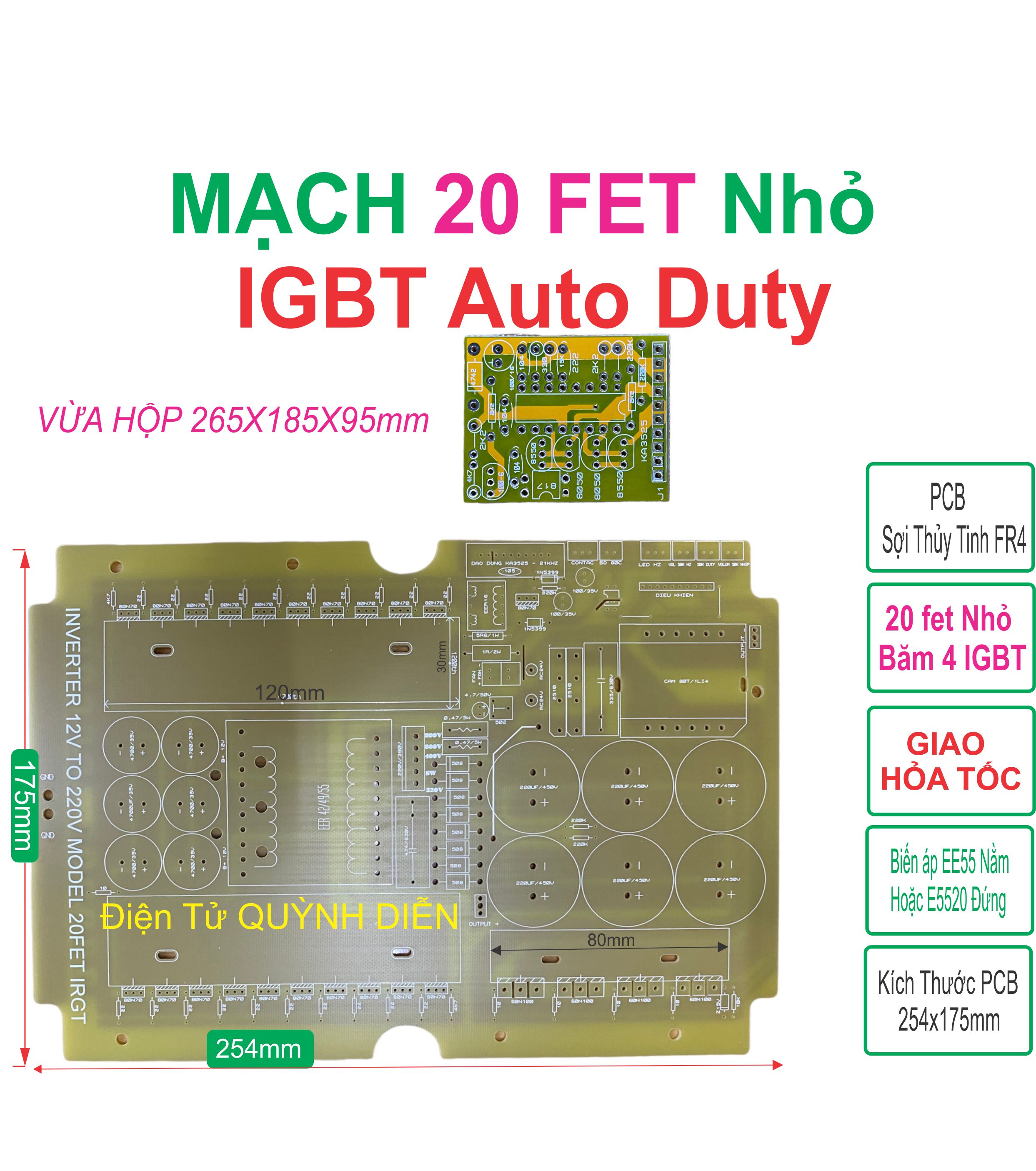 PCB bo mạch kích điện 20 fet cách li băm IGBT Auto Duty