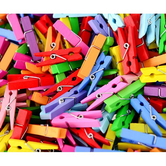 kẹp ảnh màu 1 bịch 30 cái kích thước 2,5cm