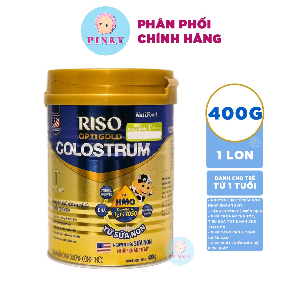 Sữa bột nutifood riso opti gold colostrum 1+ - hộp 400g