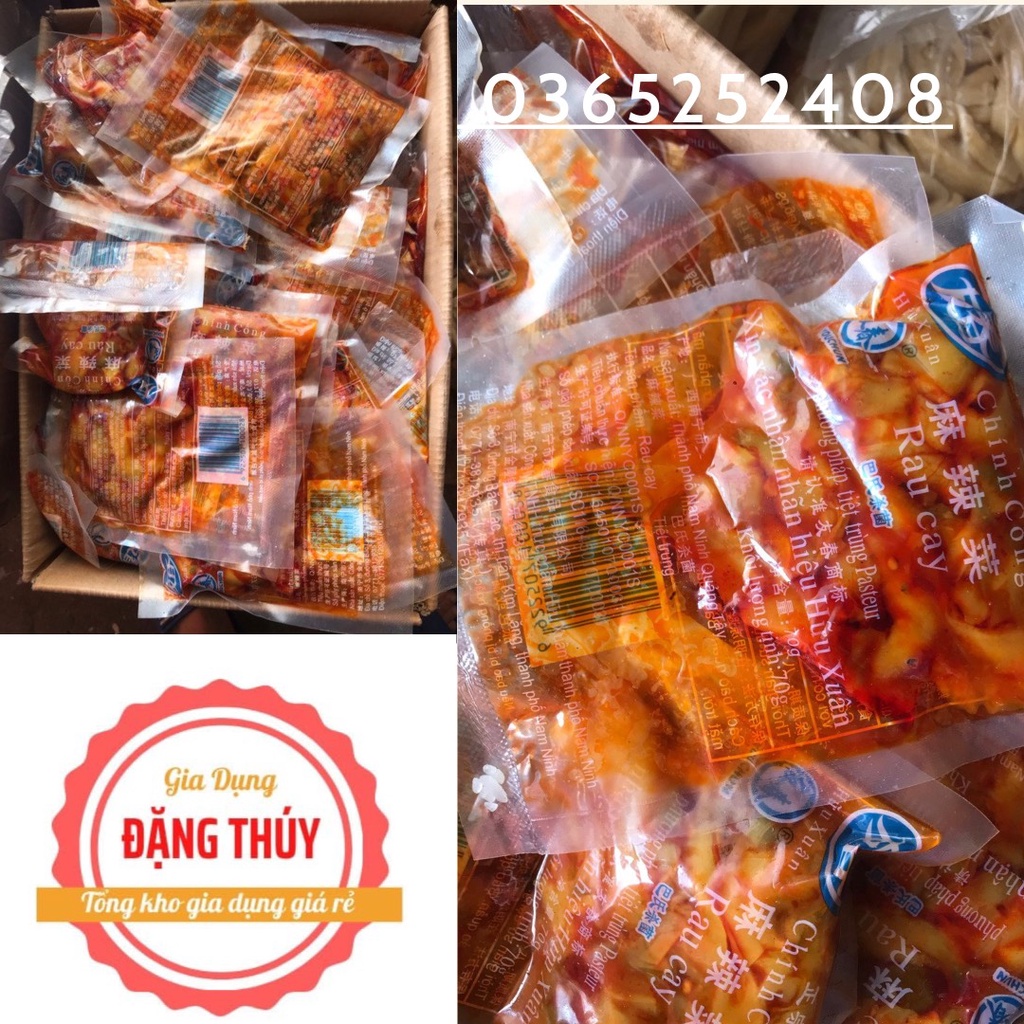 Củ cải muối cay giòn gói 70gram trung quốc combo 5-10 gói, củ cay khô rang, củ cay muối