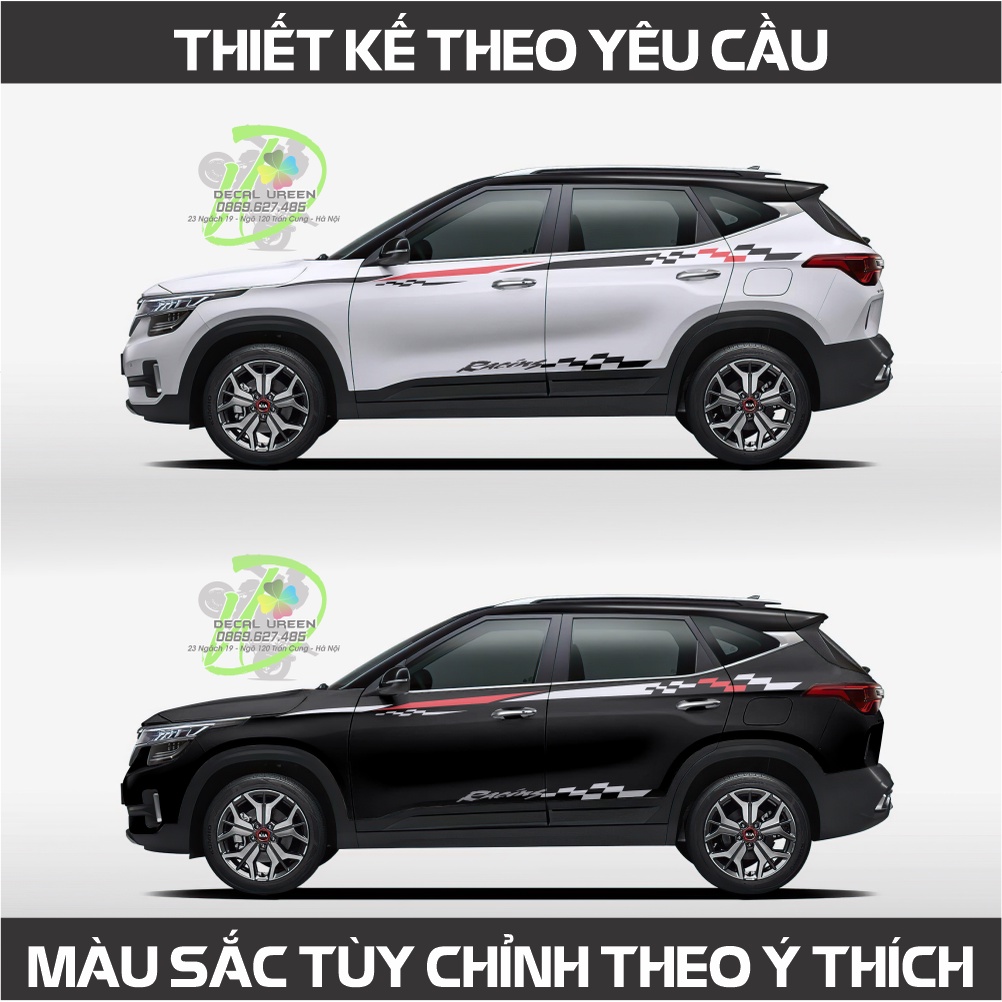 Decal tem xe seltos mẫu 005