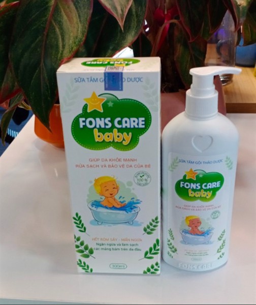 Sữa Tắm Gội Fons Care Baby 300ml cho trẻ nhỏ . Dành cho bé rôm sảy , hăm tả, viêm da, chàm, mẫn ngứa, dị ứng… Dịu nhẹ cho làn da Bé �