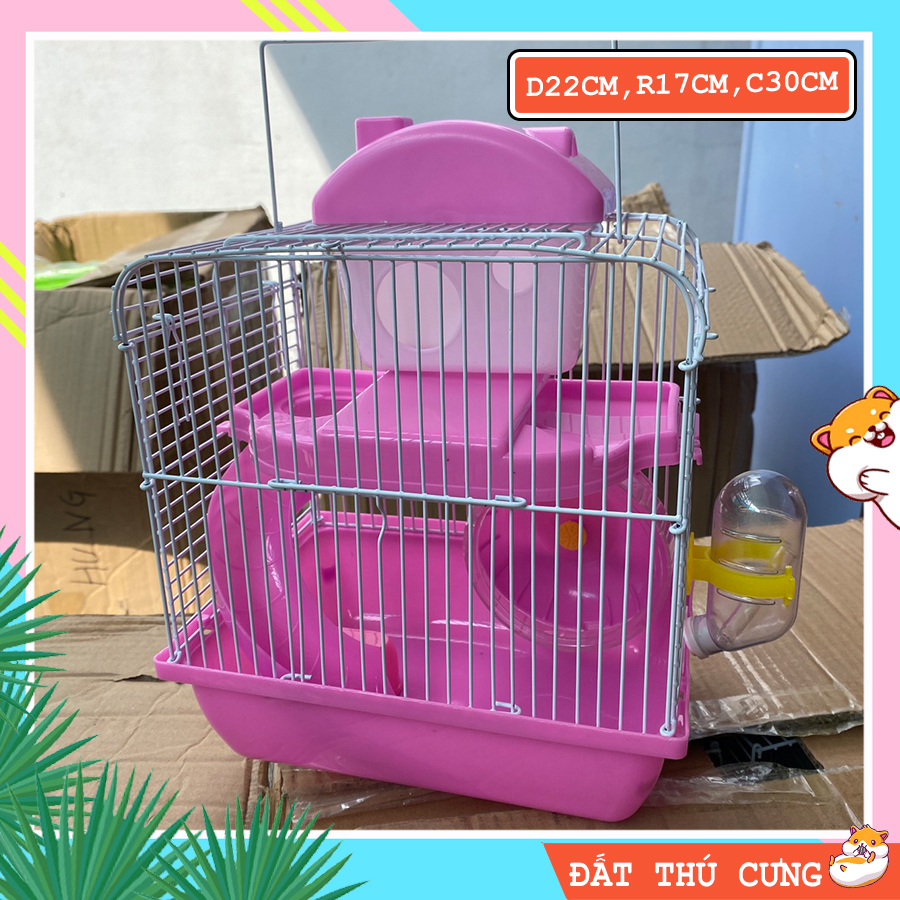 Lồng chuột hamster hai tầng hoàn tử nhà giữa full phụ kiện