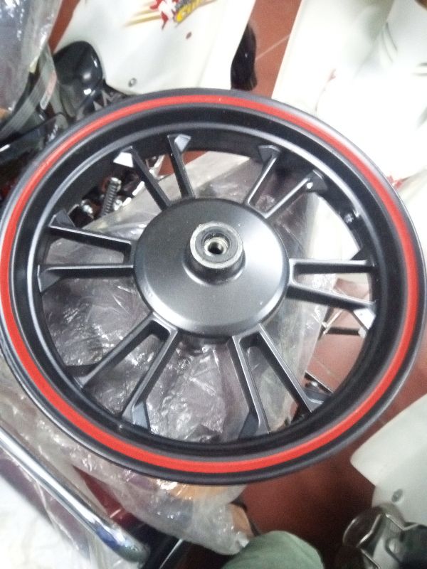 Vành trước  xe điện 133s Cỡ 90-90-12 Đùm phanh cơ- phanh đĩa