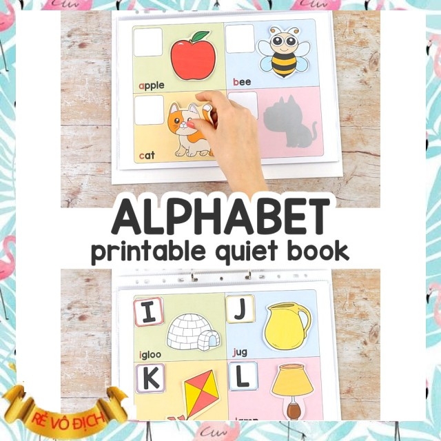 Học liệu bóc dán BẢNG CHỮ CÁI TIẾNG ANH - Đồ chơi giáo dục sớm Montessori