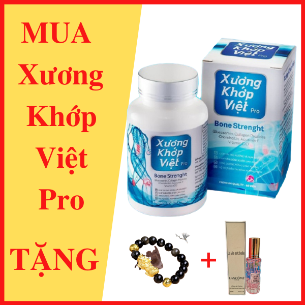 [HCM]Viên Uống Xương Khớp Việt Pro Tái Tạo Xương Sụn Khớp - Xương Khớp Việt Pro Chính Hãng SX 2020 + Tặng Vòng Tỳ Hưu + Nước Hoa Pháp MINI