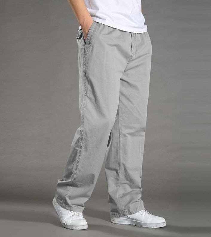(Ảnh Thật) Quần kaki nam, quần nam dài, quần ống rộng, quần kaki cạp thun có đ.ỉ.a để thắt lưng - KENZA shop