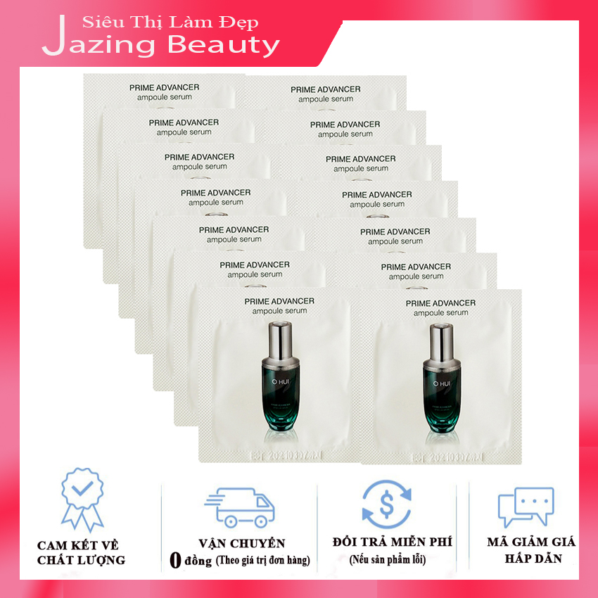 [Hỗ Trợ Ship + Hoàn Tiền 12%] Combo 15 Sample Tinh Chất Ohui Prime Advancer Ampoule Chống Lão Hóa Xóa Mờ Nếp Nhăn 1ml x 15
