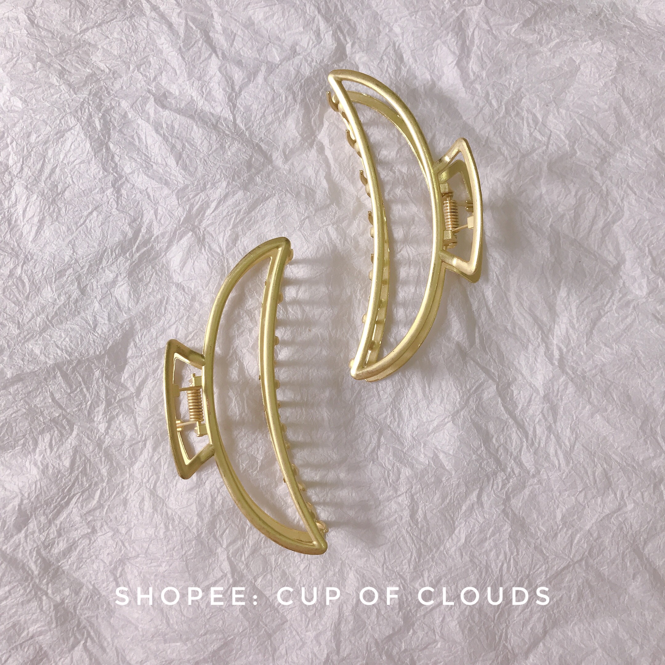 Kẹp tóc kim loại Hàn Quốc hình trăng khuyết cup of clouds
