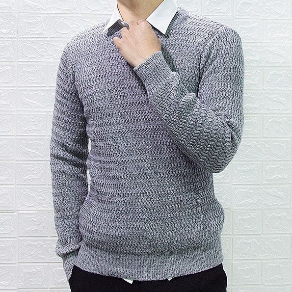 Áo Len Nam Cổ Tròn Chất Đẹp - Áo Len Nam Trơn Cao Cấp - Thời Trang Thu Đông CHUNK SHOP